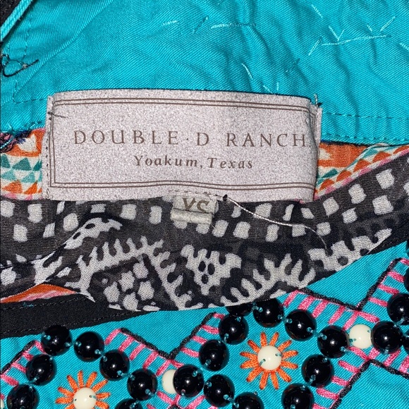 Double D Ranch Turquoise and Black Embellished Top - Picture 2 of 12